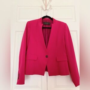 ZARA BASIC | Cherry Pink One Button Closure Blazer.